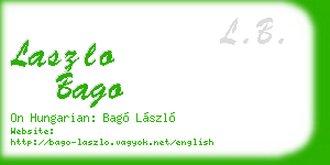 laszlo bago business card
