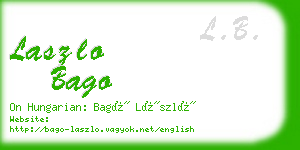 laszlo bago business card